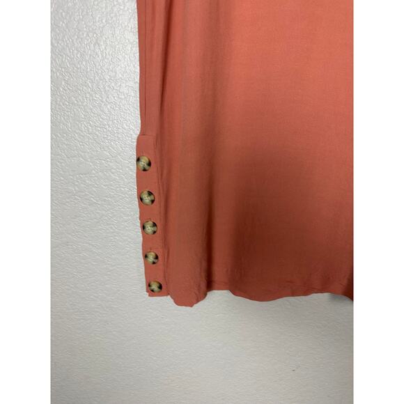 Madewell Side-Button Easy Dress Peach Size Small - Picture 3 of 8